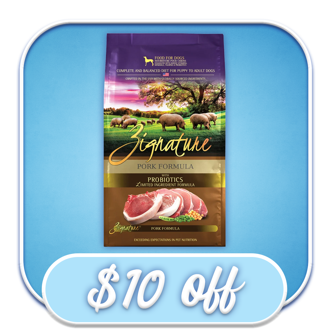 FLAVOR OF THE MONTH - #37869 Zignature - Pork Dry Dog Diet 25lb