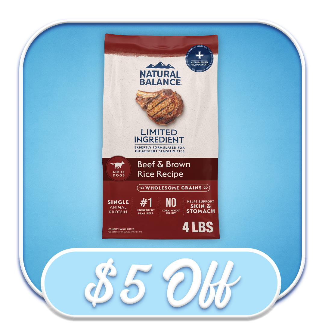 #51162 - Natural Balance Beef & Brown Rice 4lb Dry Dog Diet 