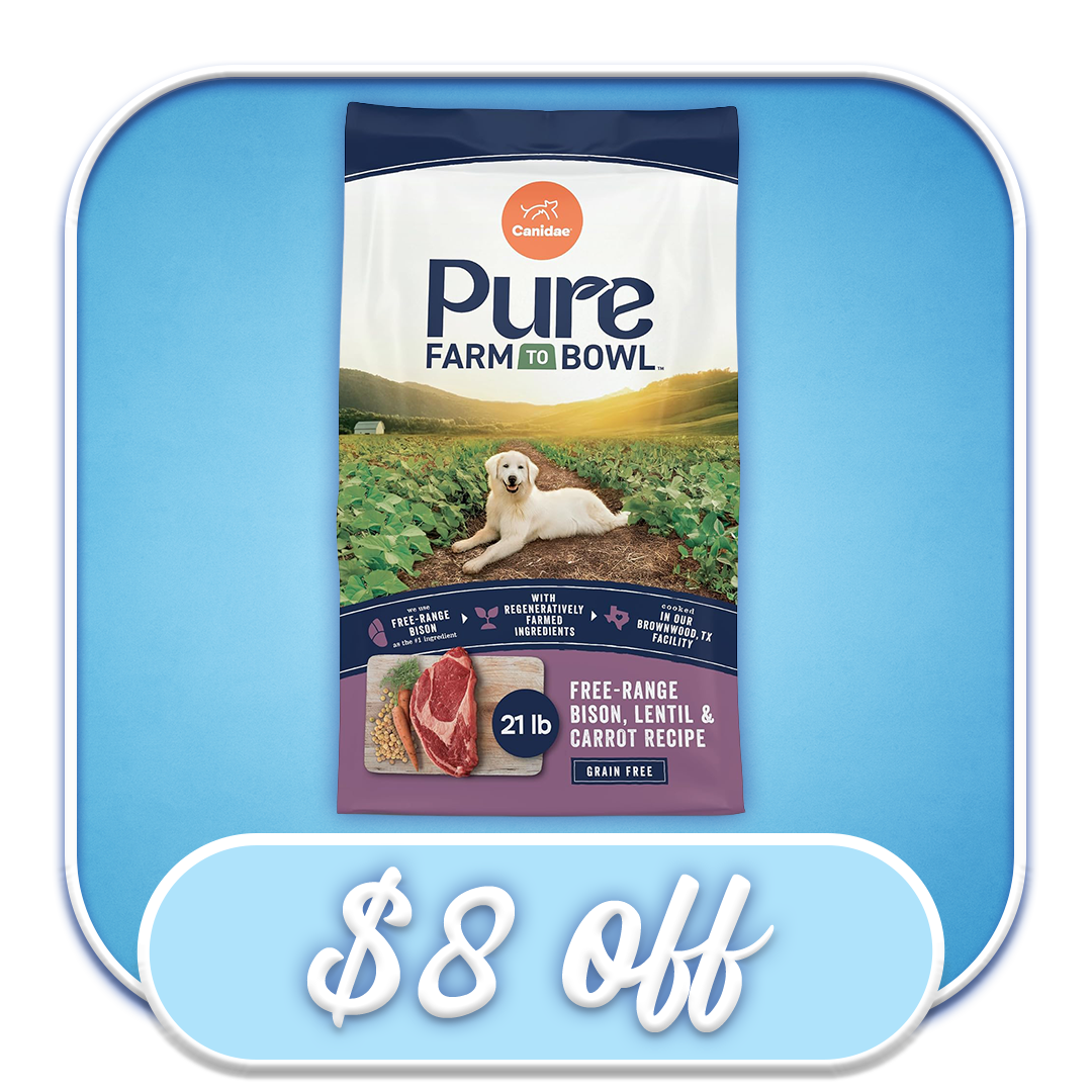 #41015 Canidae Pure Farm to Bowl - Free-Range Bison, Lentil & Carrot Dry Dog Diet 21lb