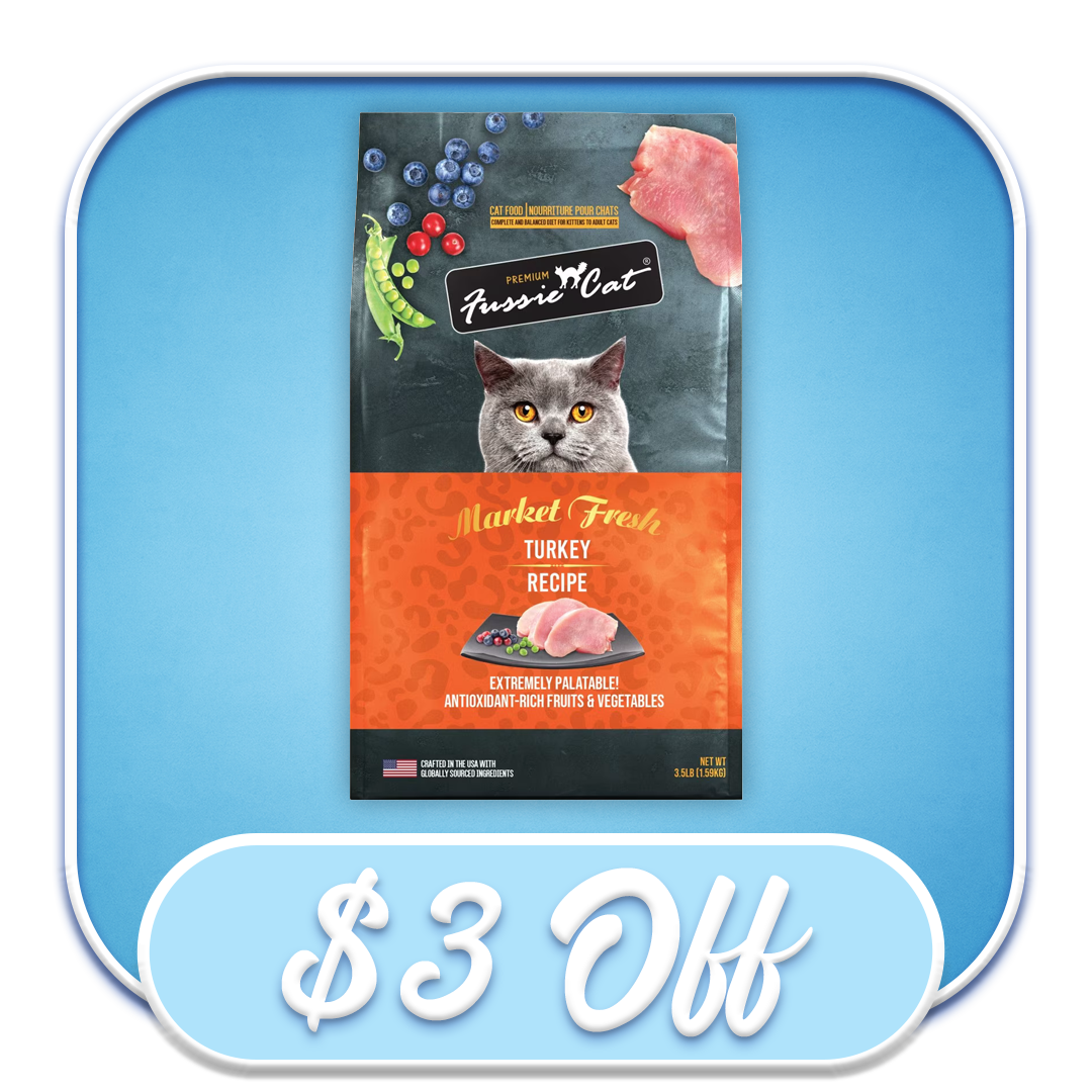 #49568 - Fussie Cat Market Fresh Turkey 3.5lb Dry Cat Diet