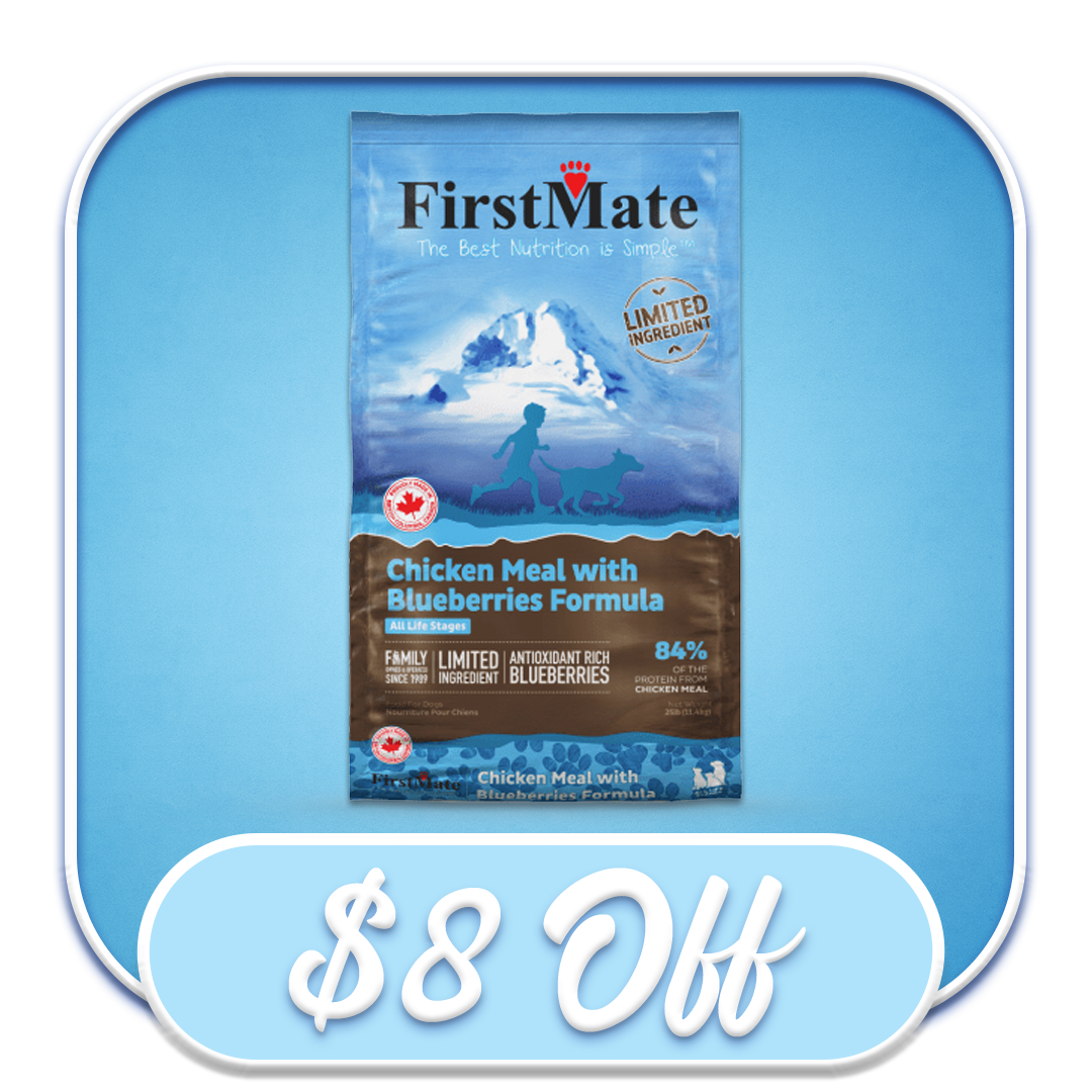 #46065 FirstMate - Chicken Meal with Blueberries Formula 25lb Dry Dog Diet