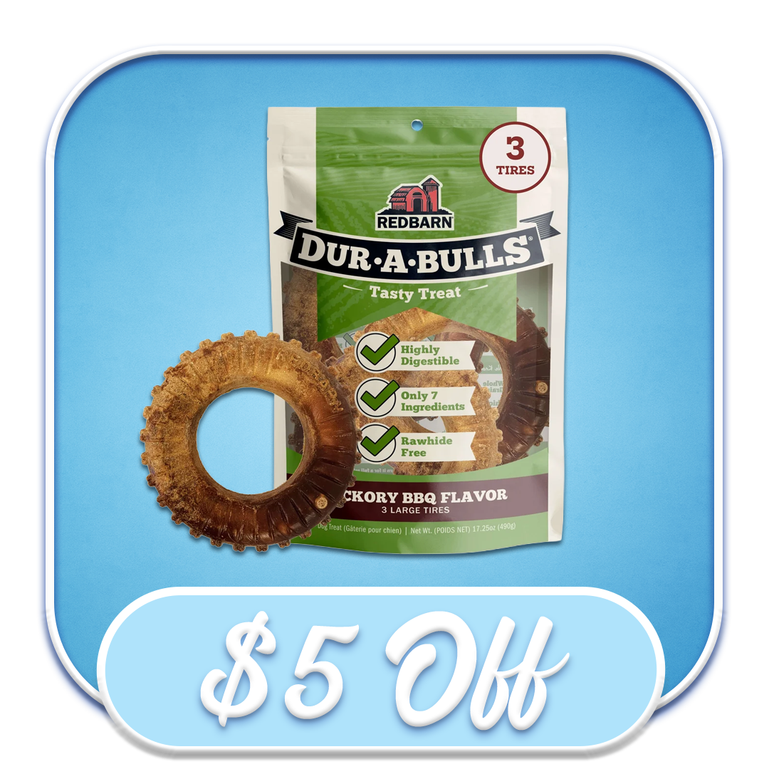 #50908 Redbarn - Dur-a-Bull Tires Large Hickory BBQ Flavor 3pk 