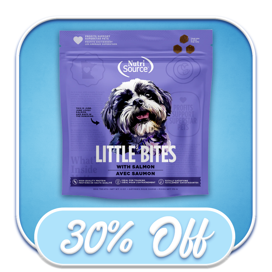 #49965 NutriSource - Lil' Bites with Salmon 6oz Treat