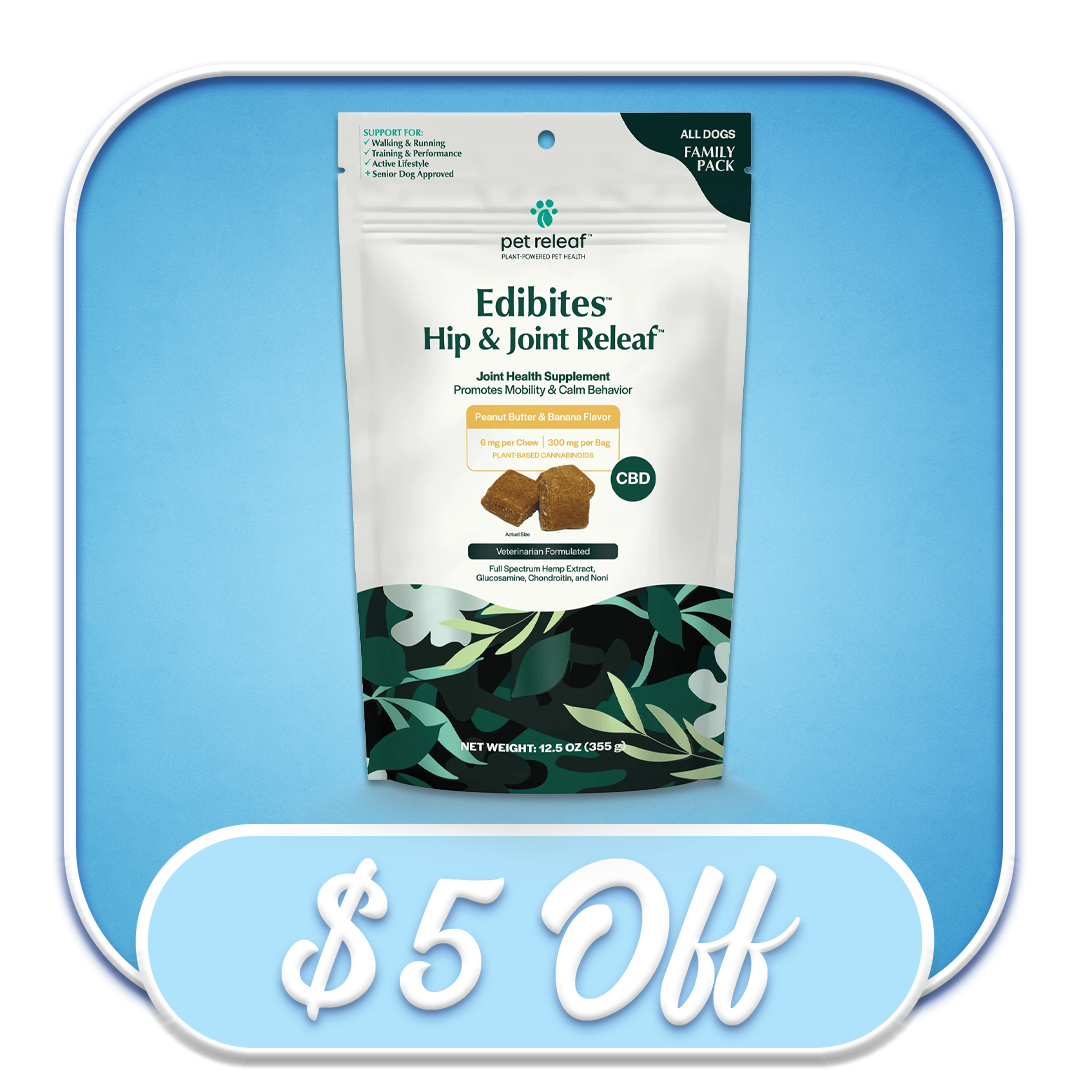 #52121 Pet Releaf - Large Breed Peanut Butter & Banana Family Pack CBD Treats
