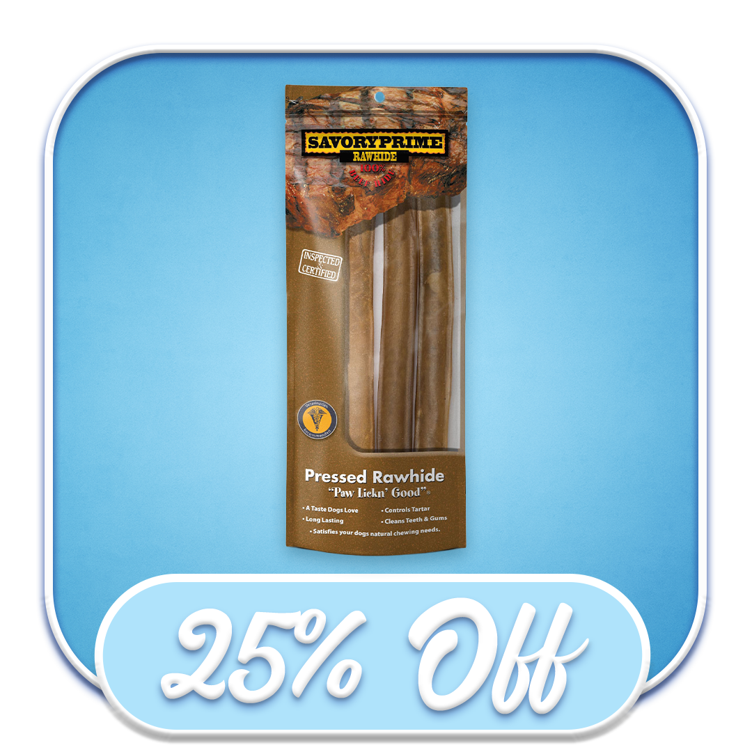 #46711 Savory Prime - Pressed Rawhide Rolls 3pk