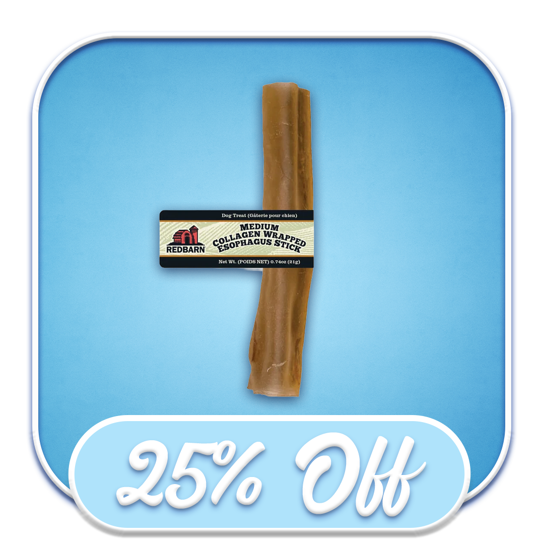 #50495 Redbarn -Medium Collagen Wrapped Esophagus Stick