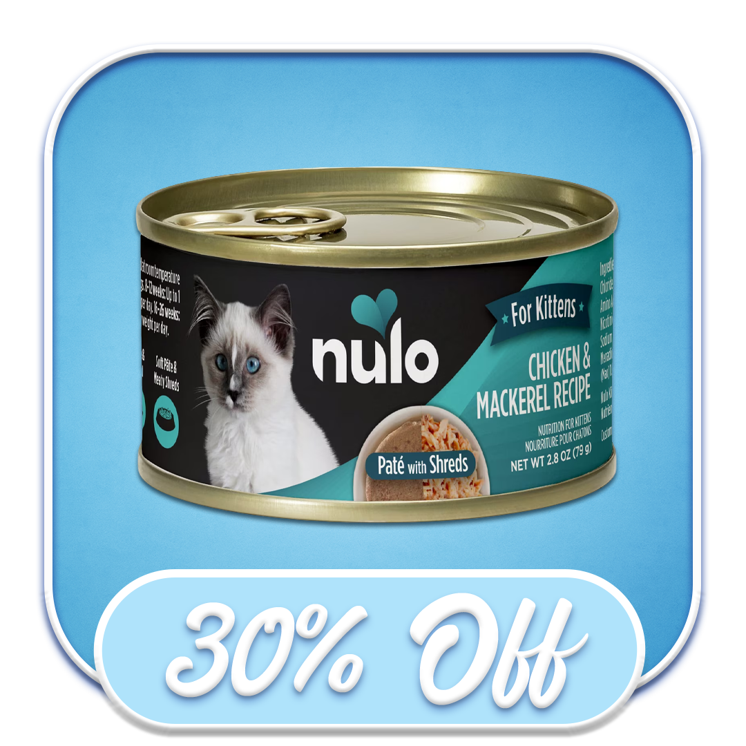 #48750 Nulo - Chicken & Mackerel Pate with Shreds 2.8oz Wet Kitten Food