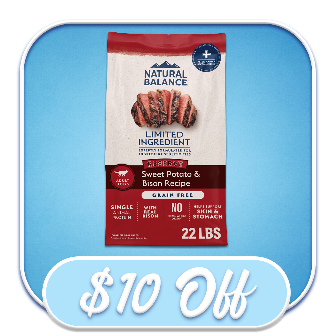#20867 Natural Balance - Limited Ingredient Reserve Sweet Potato & Bison 22lb Dry Dog Diet