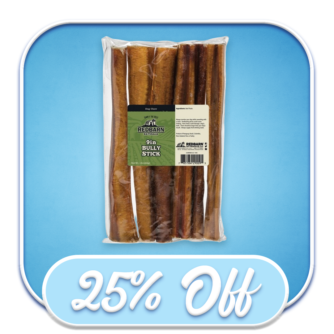 #40487 Redbarn - 9" Bully Sticks 1lb bag