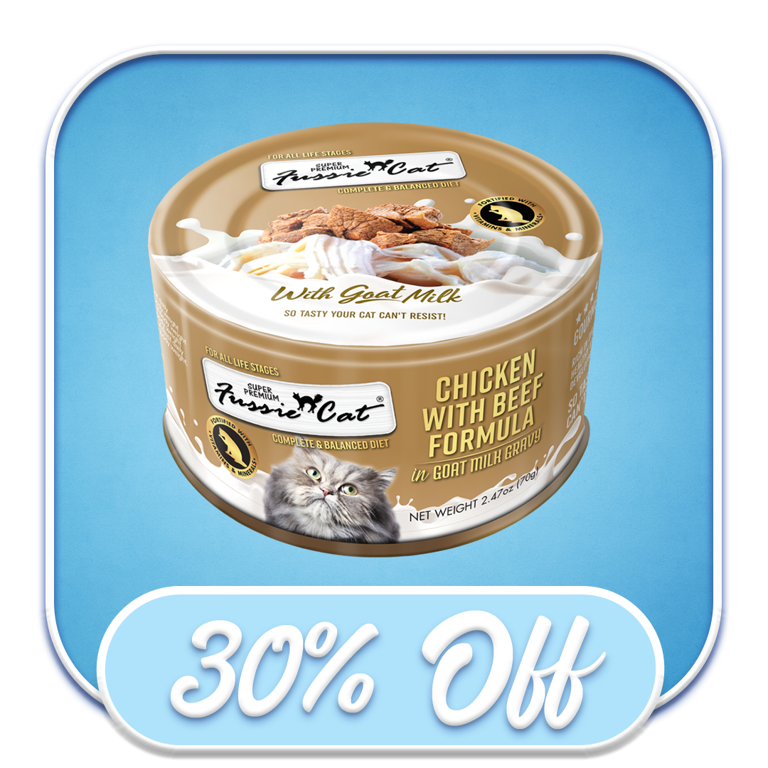 #50829 Fussie Cat - Tuna with Beef in Goat's Milk Formula 2.47oz