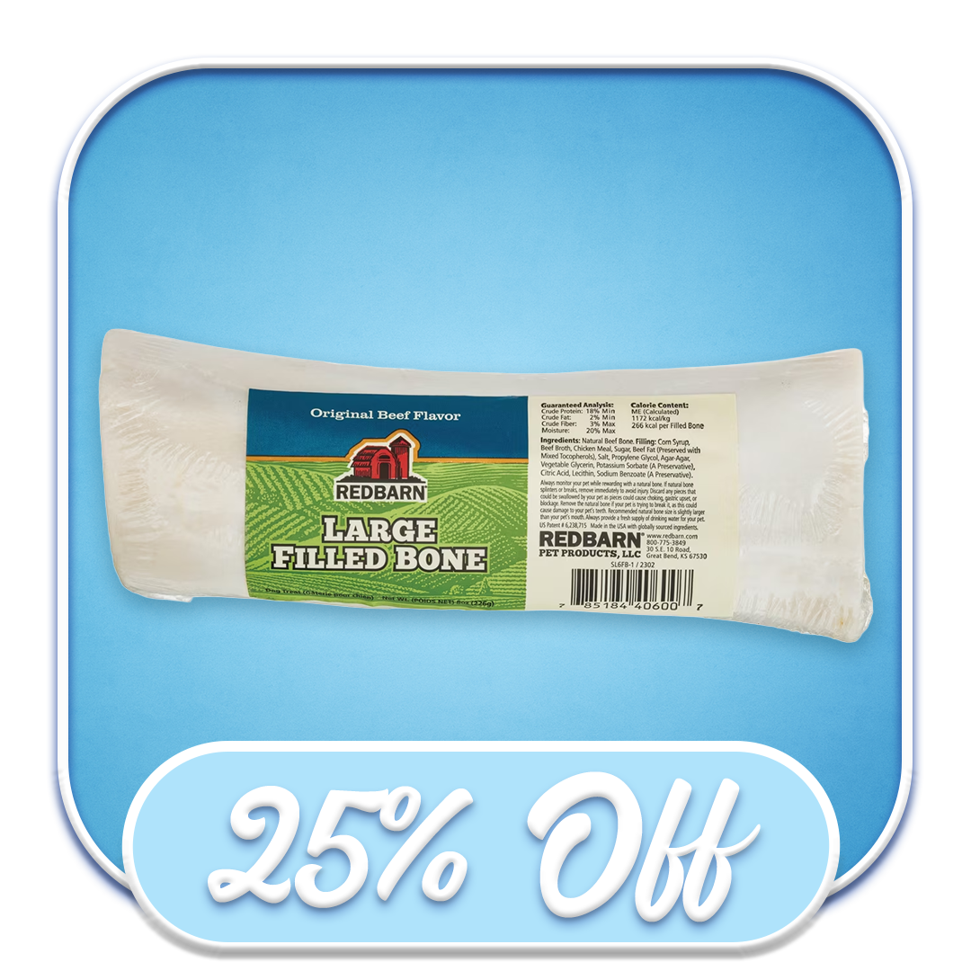 #18649 Redbarn - Original Beef Filled Bone Large