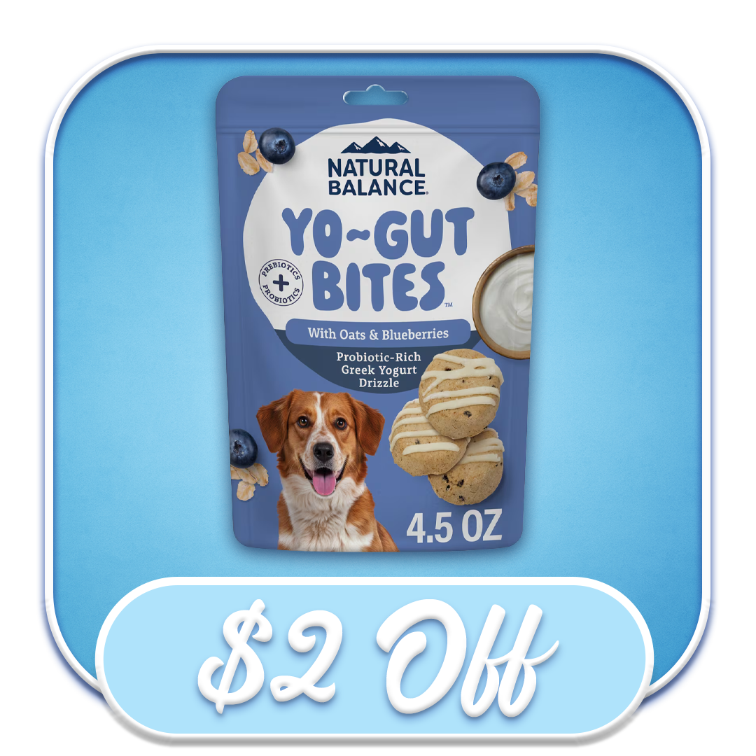 #52005 Natural Balance - Yo-Gut Bites Oats & Blueberries 4.5oz Treats
