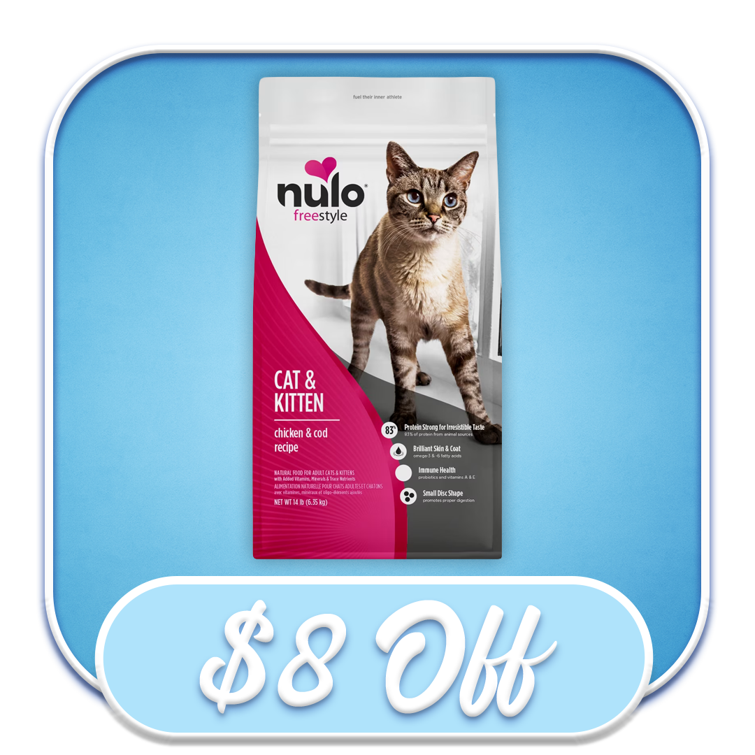 #37836 - Nulo FreeStyle Cat & Kitten Grain Free Chicken & Cod 12lb Dry Cat Diet