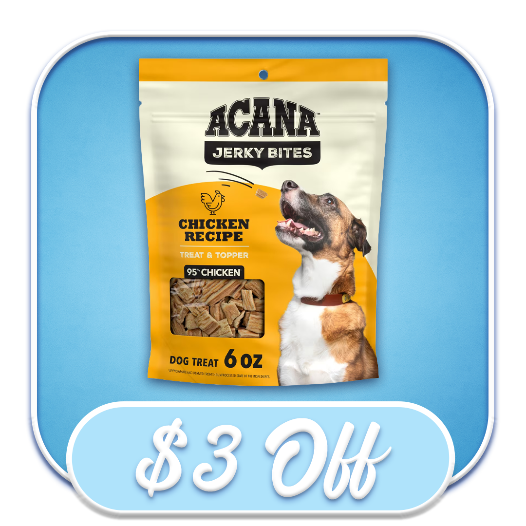 #51847 Acana - Jerky Bites Chicken Recipe 6oz Treat & Topper