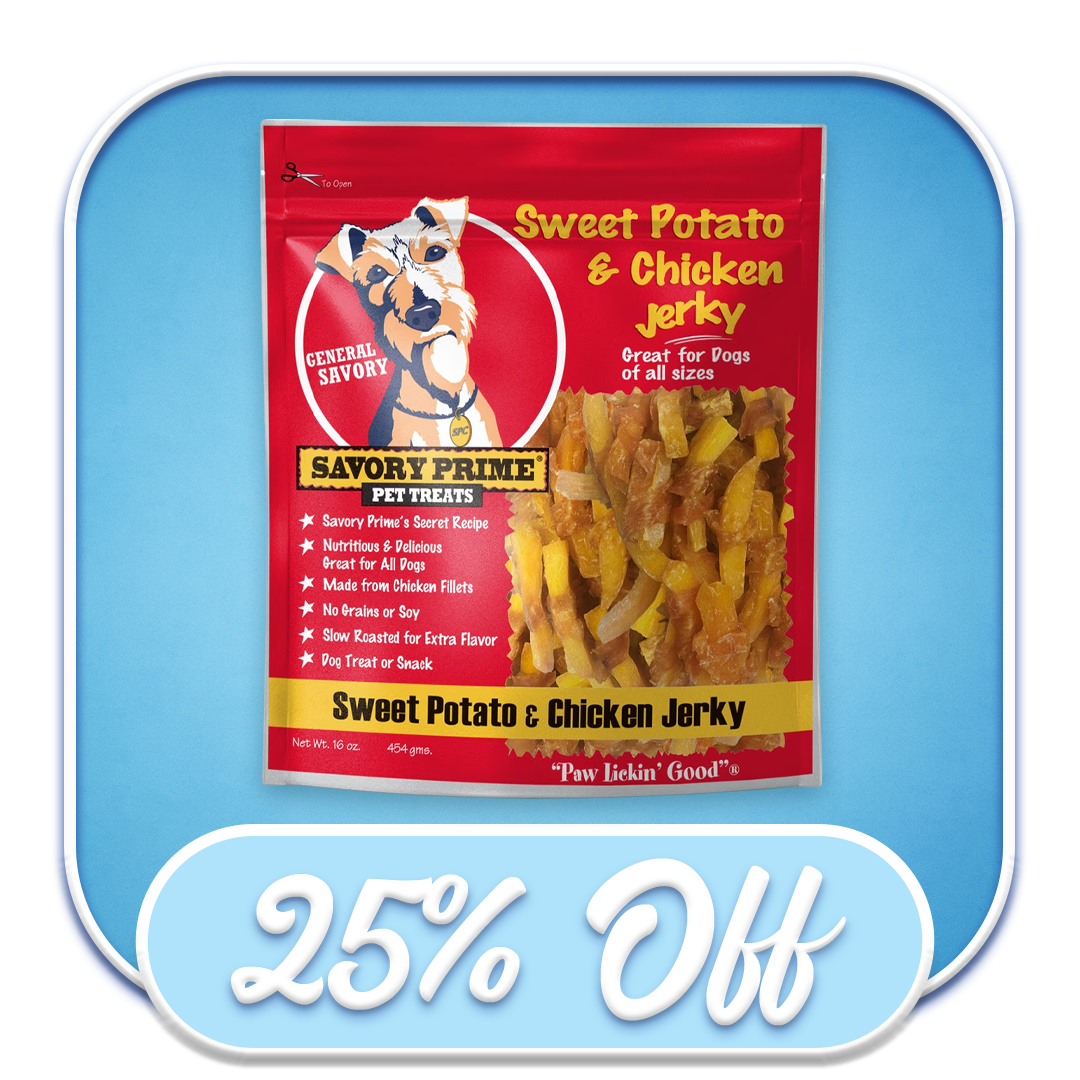 #51458 Savory Prime - Sweet Potato & Chicken Jerky 16oz