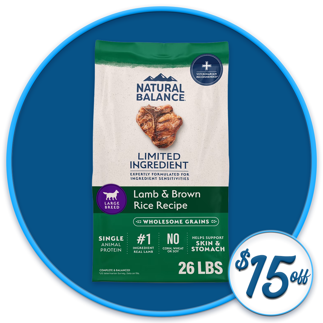 #37080 - Large Breed Lamb and Brown Rice Dry Dog Food Diet 26lb 