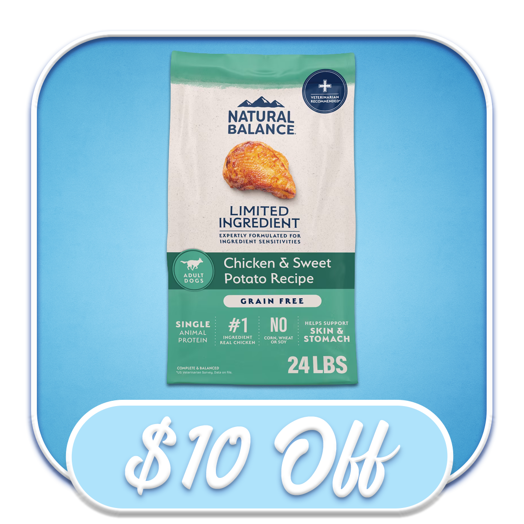 #25207 Natural Balance - Limited Ingredient Chicken & Sweet Potato Grain-Free Recipe 24lb Dry Dog Diet