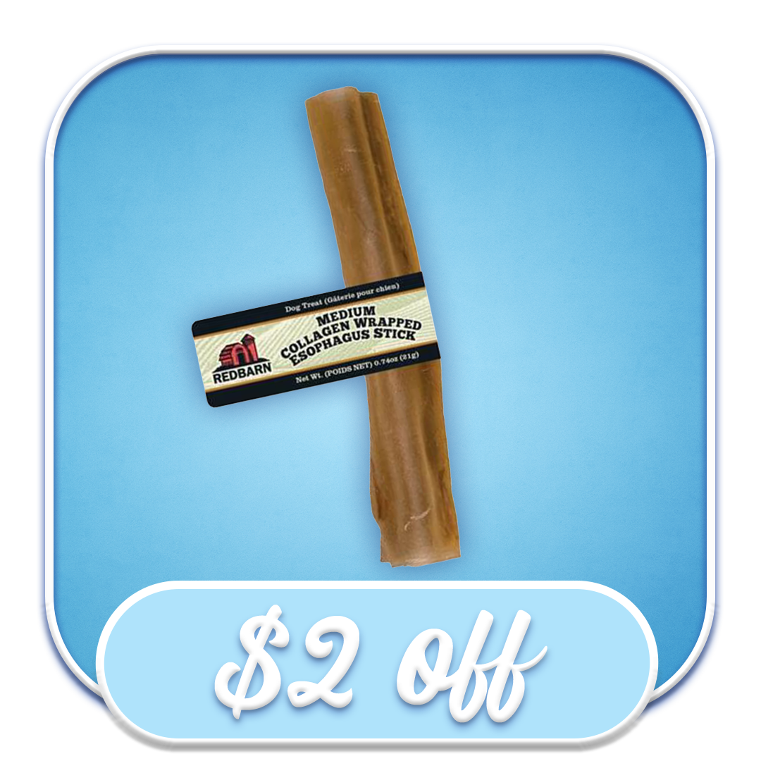 #50495 Redbarn - Medium Collagen Wrapped Esophagus Stick