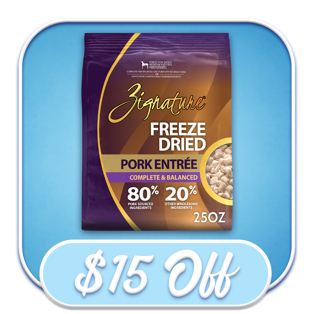 #52725 Zignature  - Freeze-Dried Pork Entree 25oz Dog Diet