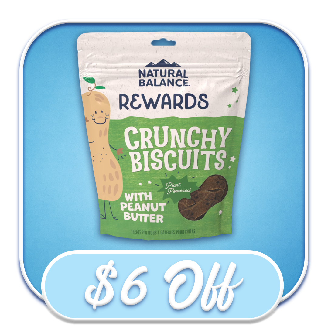 #47112 Natural Balance - LIT Peanut Butter 14oz Crunchy Biscuits
