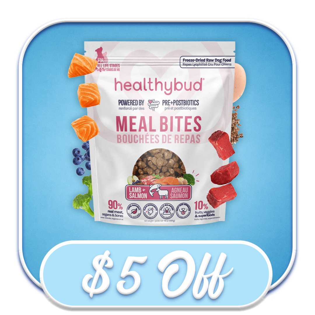 #52204 HealthyBud - Freeze-Dried Lamb & Salmon Bites 14oz