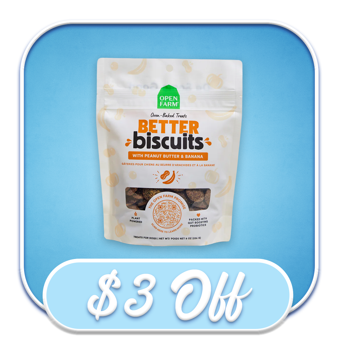 #51606 Open Farm - Better Biscuits Peanut Butter & Banana Treats