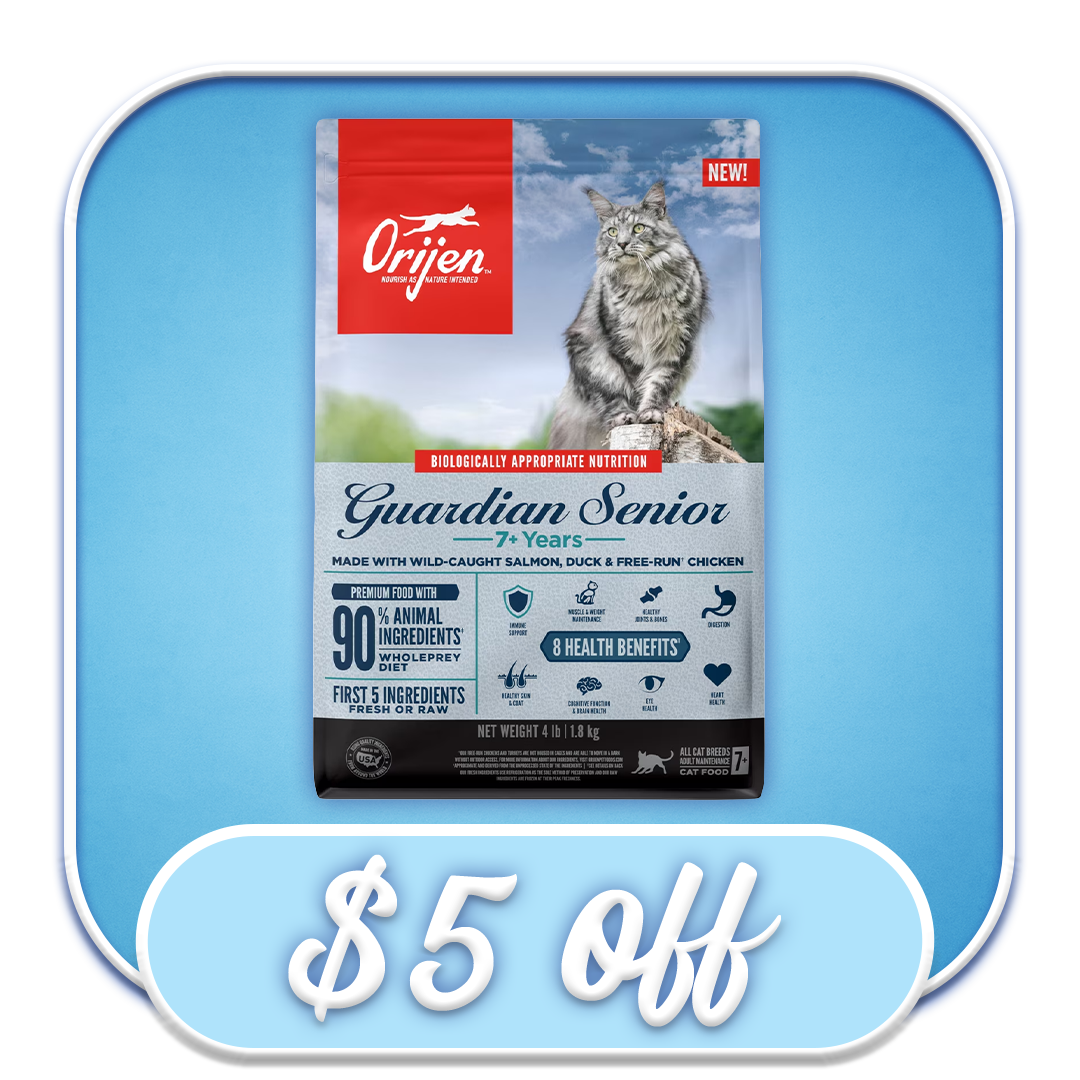 #47417 Orijen - Guardian Senior Wild-Caught Salmon, Duck & Free-Run Chicken Dry Cat Diet 4lb