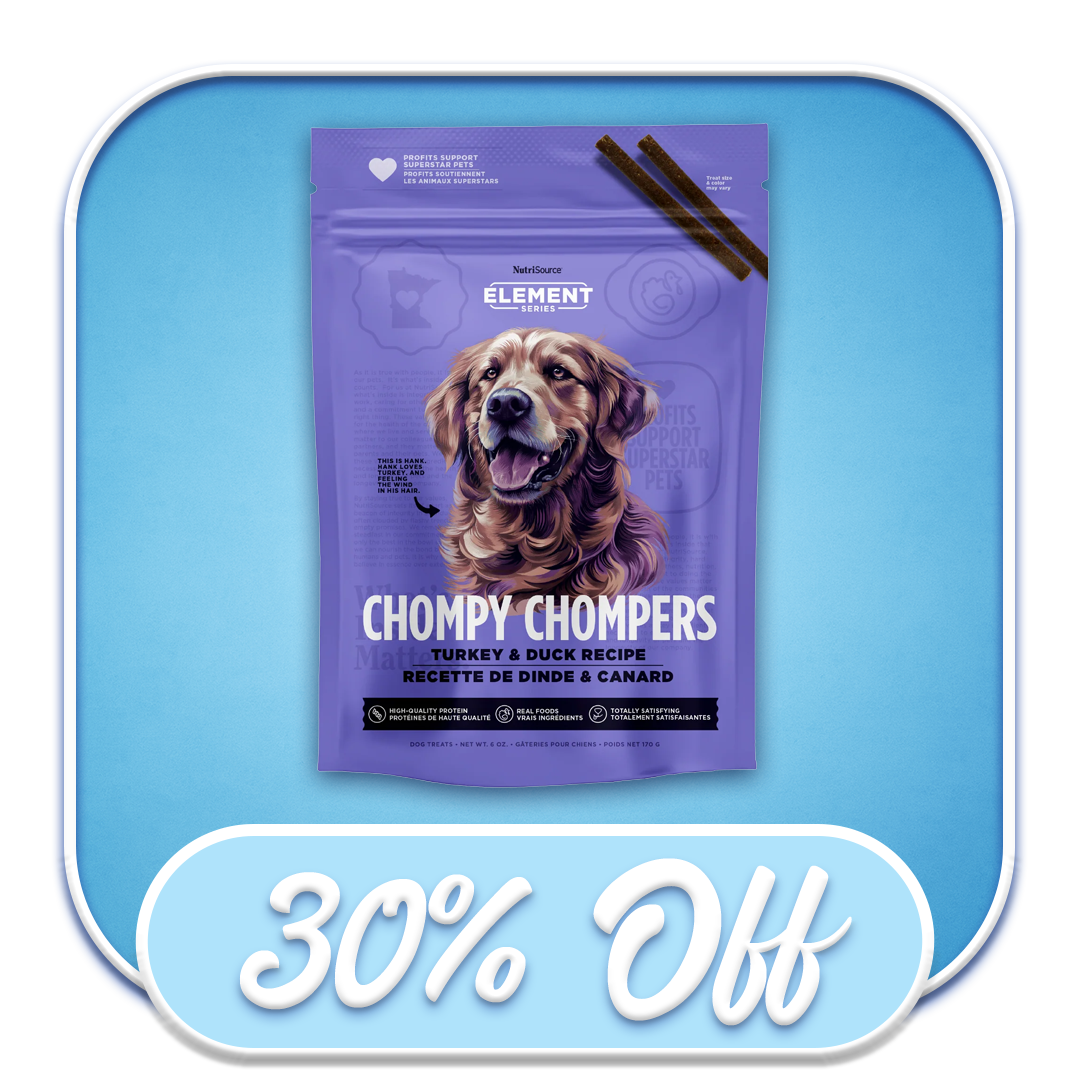 #49959 NutriSource - Chompy Chompers Turkey & Duck 6oz Treat