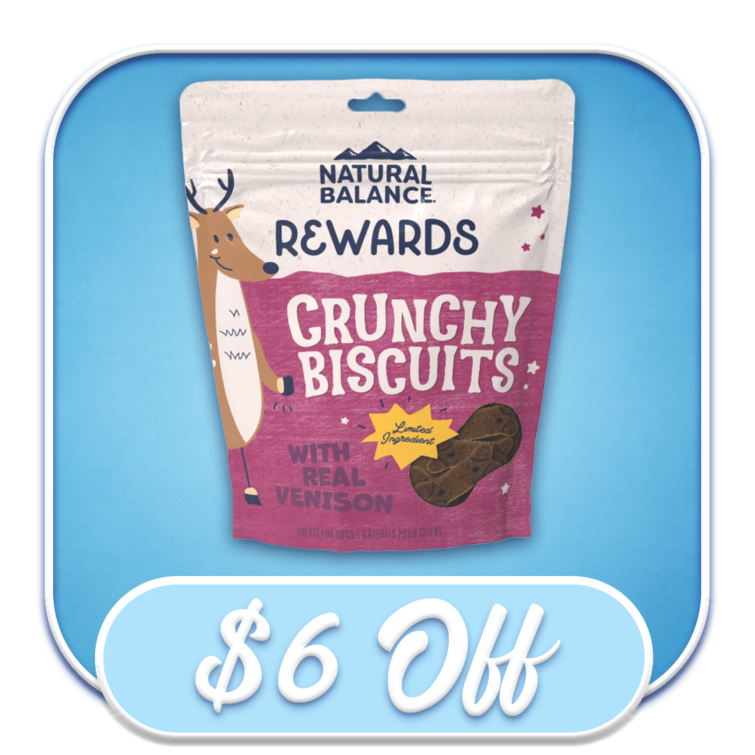 #23016 Natural Balance - LIT Venison & Sweet Potato 14oz Crunchy Biscuits