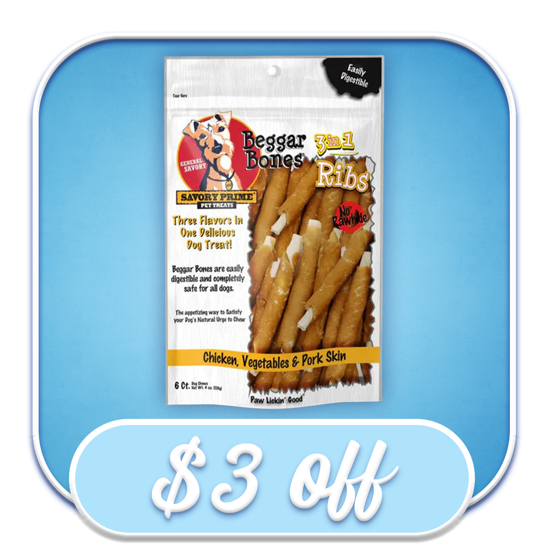#51441 Savory Prime - Beggar Bones 3-In-1 Ribs 6ct