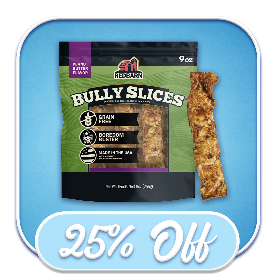 #36524 Redbarn - Peanut Butter Flavor Bully Slices 9oz