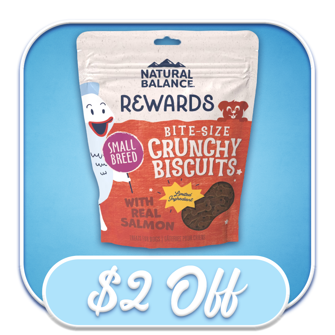 #23011 Natural Balance - LIT Salmon & Sweet Potato Small Breed 8oz Crunchy Biscuits