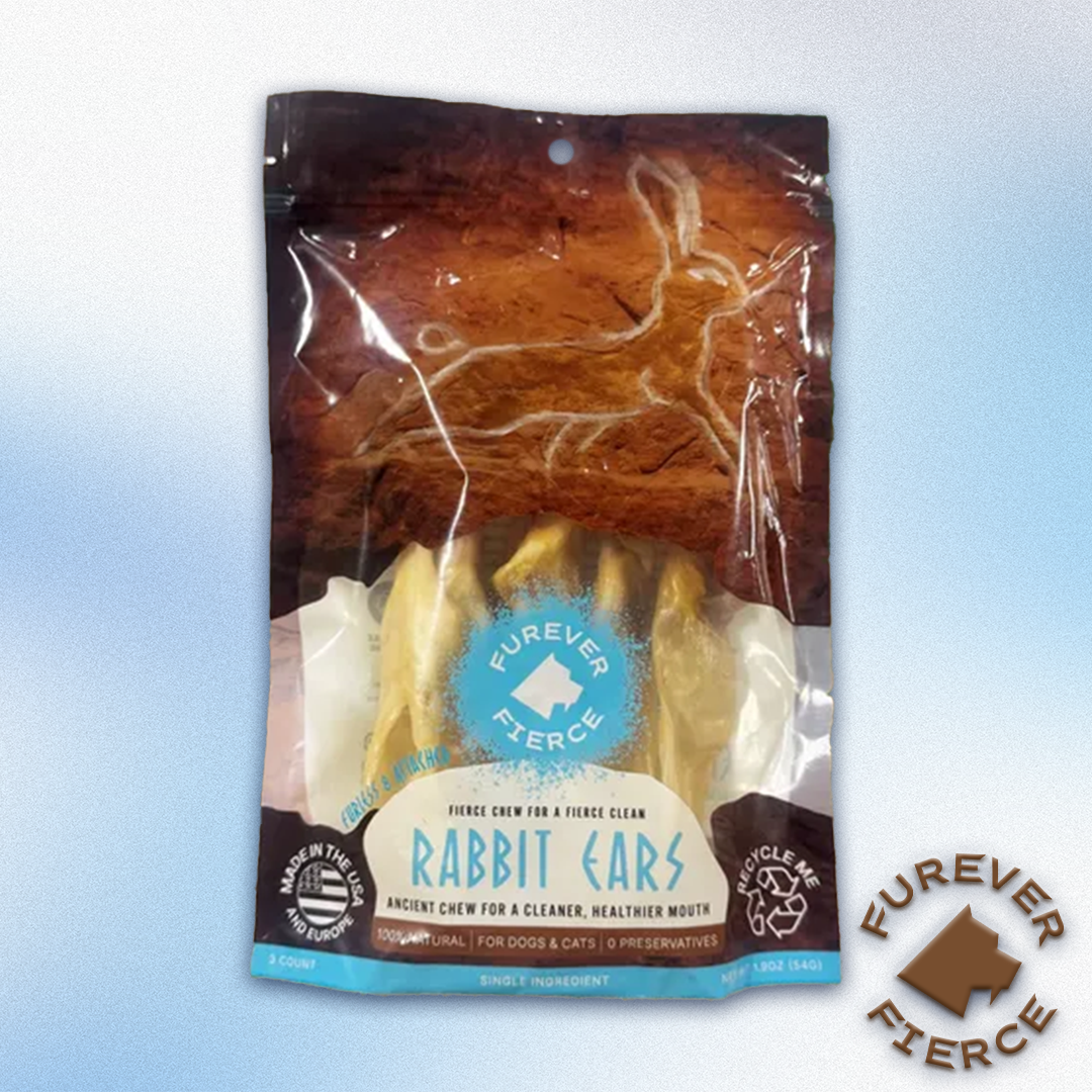 Furever Fierce. - Furless Rabbit Ears Natural Chews 3ct