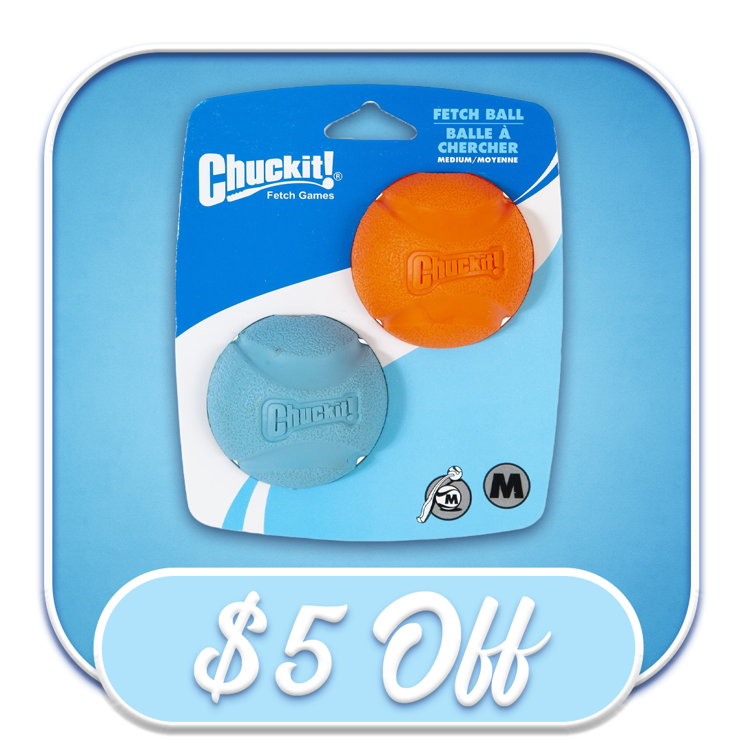 #21814 Chuck It - Fetch Ball Whistler Ball Medium 2pk
