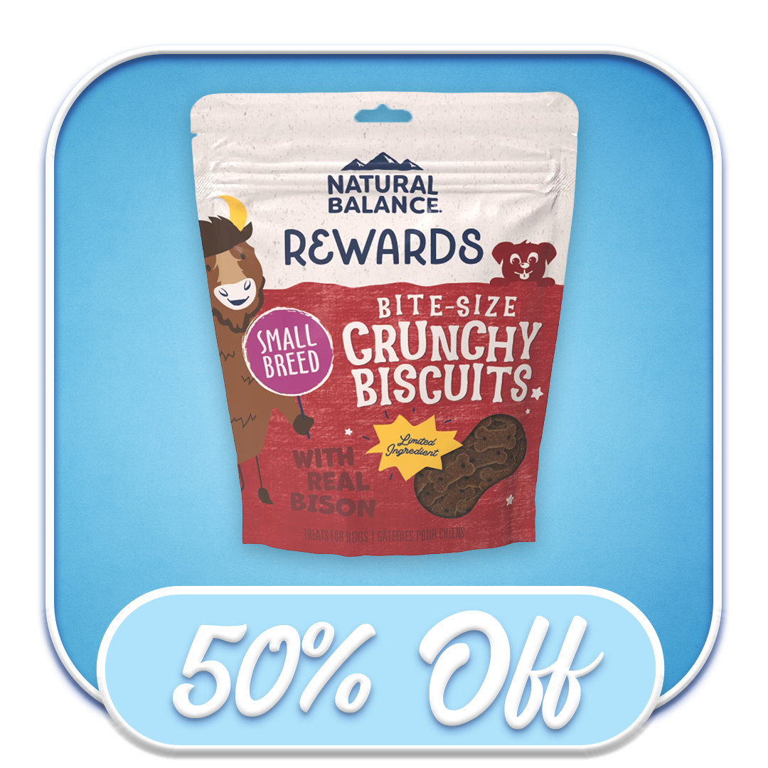 #23014 Natural Balance - Bite-Size Crunchy Biscuits Bison 8oz