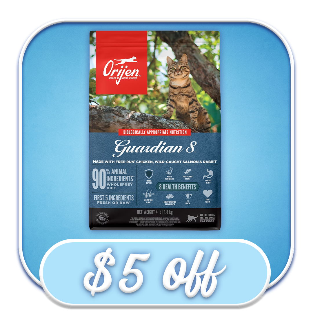 #45022 Orijen - Guardian 8 Free-Run Chicken, Wild-Caught Salmon & Rabbit Dry Cat Diet 4lb