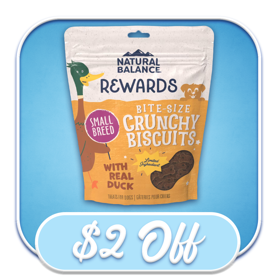 #23010 Natural Balance - LIT Duck & Potato Small Breed 8oz Crunchy Biscuits