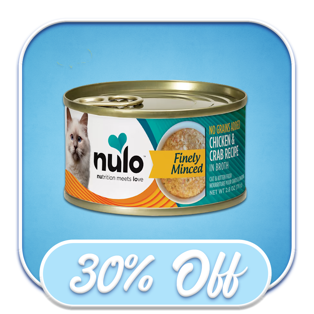 #50634 Nulo - Grain-Free Finely Minced Chicken & Crab Recipe 2.8oz Wet Cat Diet