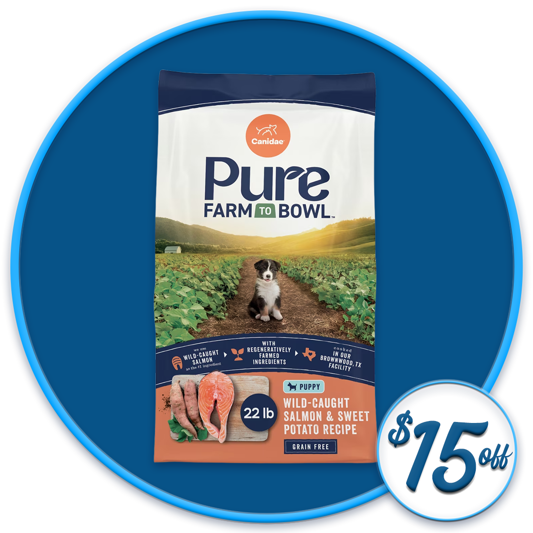 #51024 - Pure Farm to Bowl Wild-Caught Salmon & Sweet Potato Dry Puppy Diet 22lb