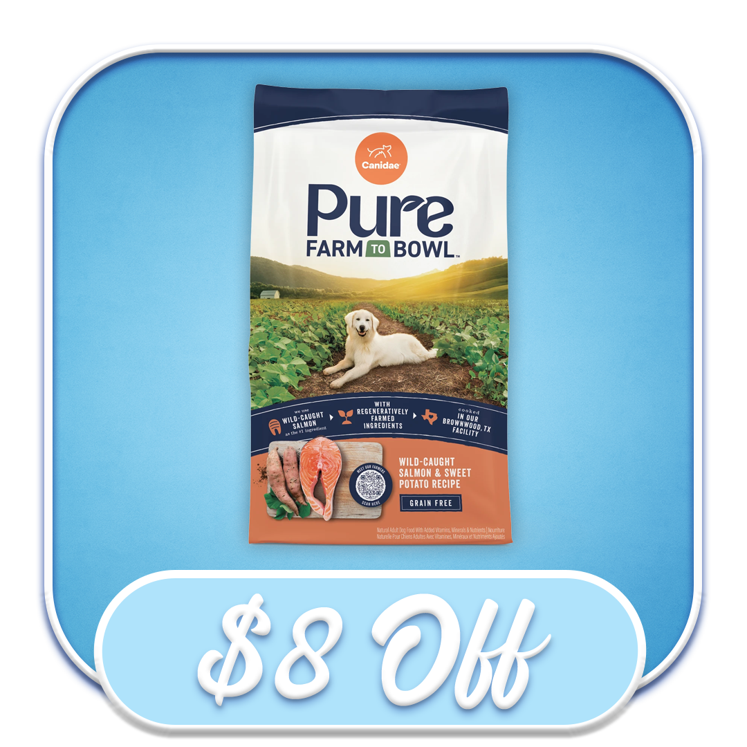 #33168 - Canidae PURE Grain-Free Wild-Caught Salmon & Salmon Potato 22lb Dry Dog Diet