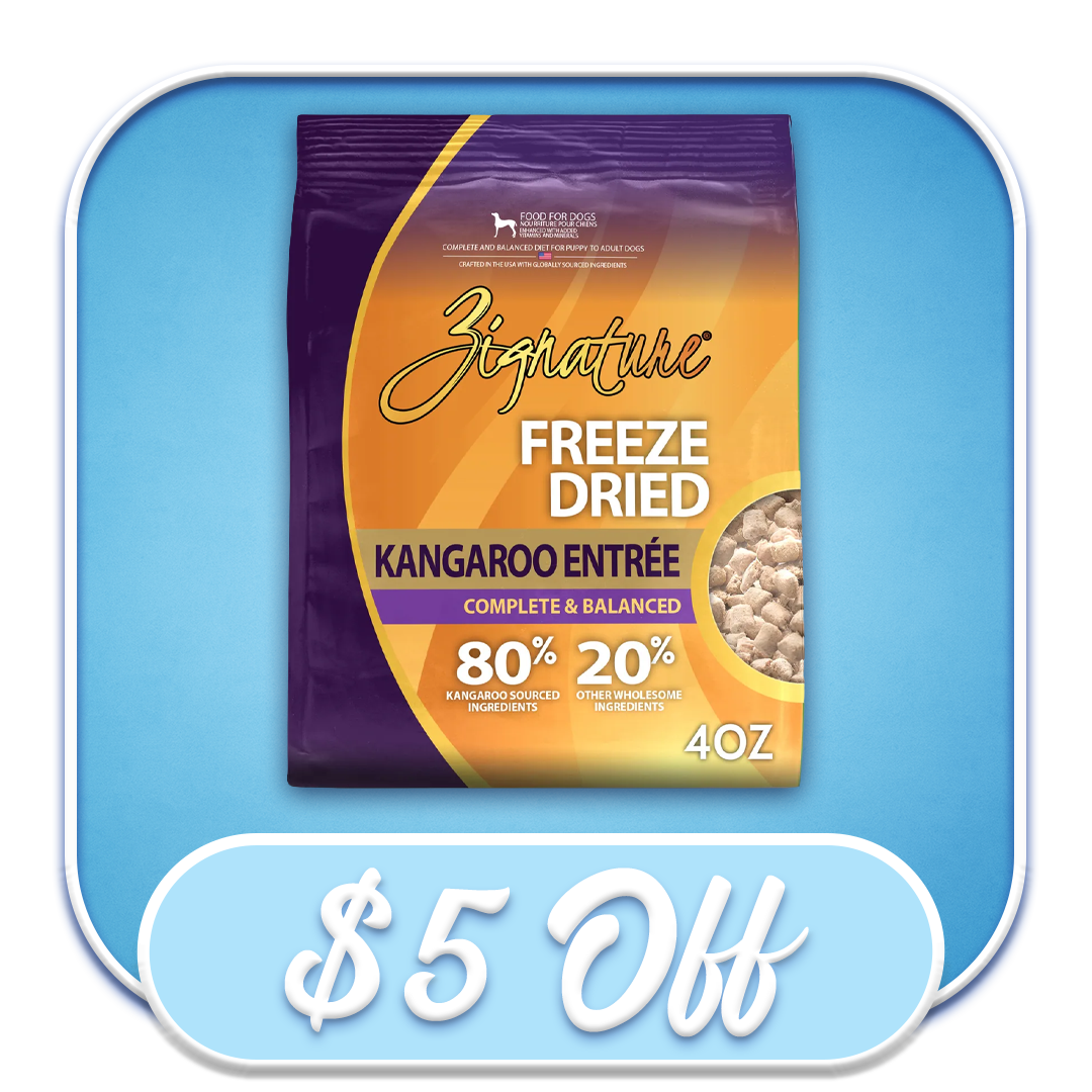 #52721 Zignature  - Freeze-Dried Kangaroo Entree 4oz Dog Diet