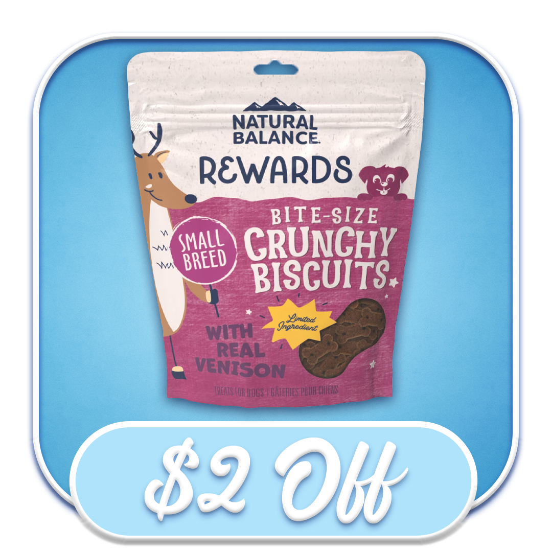 #23017 Natural Balance - LIT Venison & Sweet Potato Small Breed 8oz Crunchy Biscuits