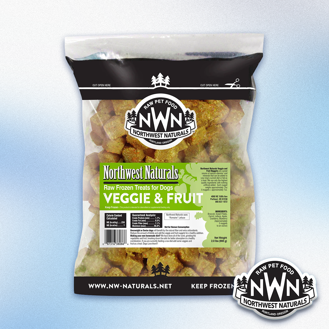 Northwest Naturals - Frozen Raw Treats for Dogs Veggie & Fruit Recipe (6lb)