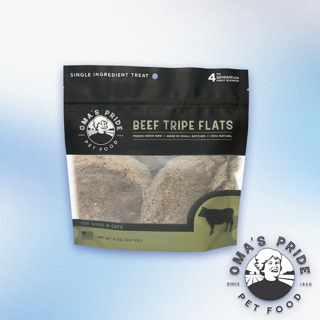 Oma's Pride - Freeze-Dried Raw Beef Tripe Flats (4oz)