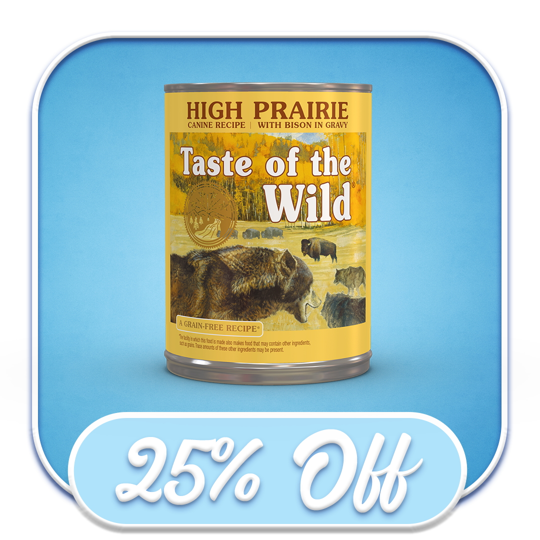 #20719 Taste of the Wild - High Prairie 13oz Canned Dog Diet 
