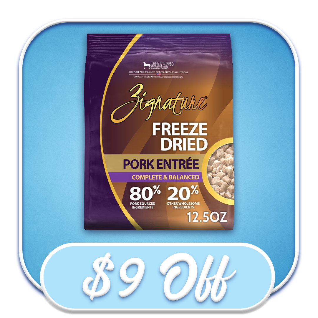 #52725 Zignature  - Freeze-Dried Pork Entree 12.5oz Dog Diet