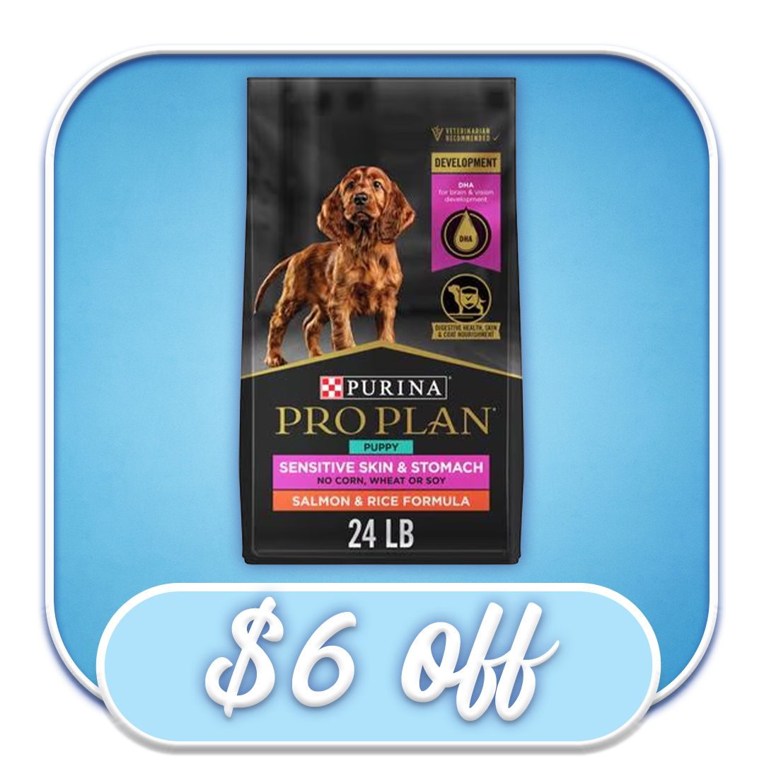 #45410 Purina Pro Plan - Sensitive Skin & Stomach Puppy Salmon & Rice Dry Dog Diet 24lb