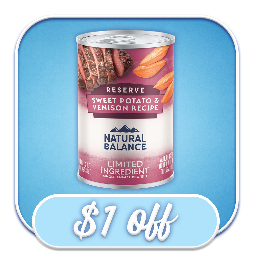 #21473 Natural Balance - Sweet Potato & Venison Canned Dog Diet 13oz