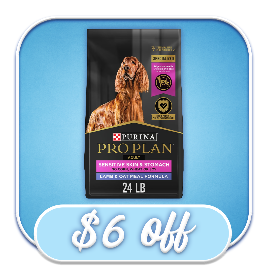 #42831 Purina Pro Plan - Sensitive Skin & Stomach Lamb & Oat Meal Dry Dog Diet 24lb