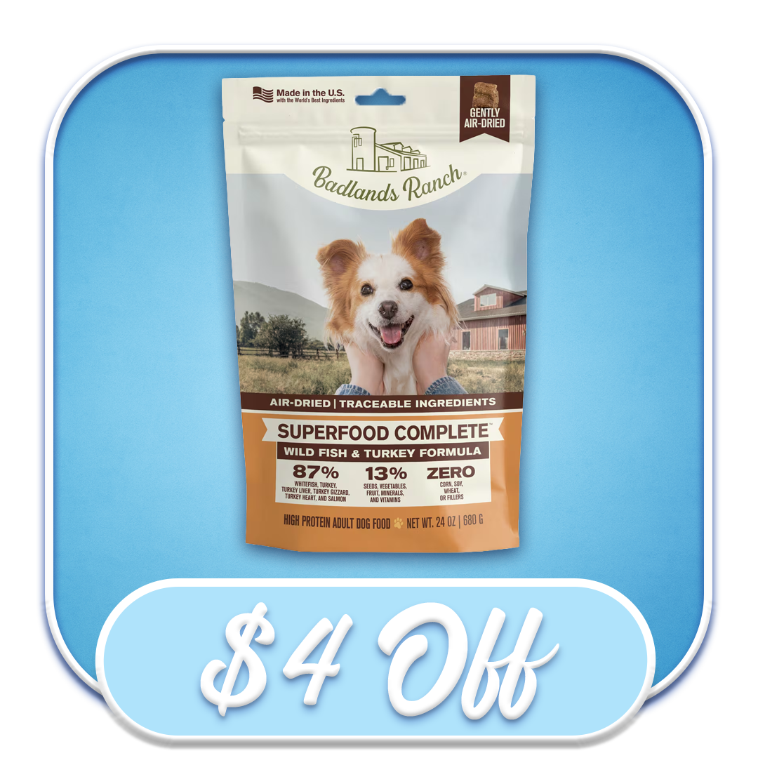 #49902 Badlands Ranch - Superfood Complete Wild Fish & Turkey Formula 24oz